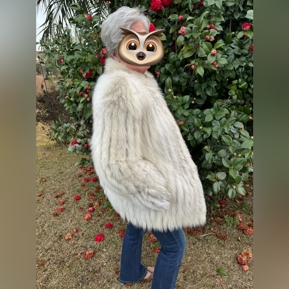 Beautiful Vintage Silver Fox Fur Coat by Saga - Picture 2 of 10
